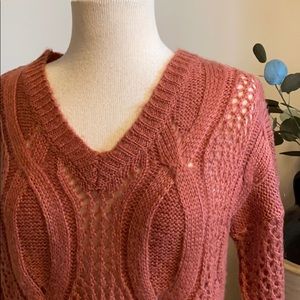Pink Rose Sweater Size Small